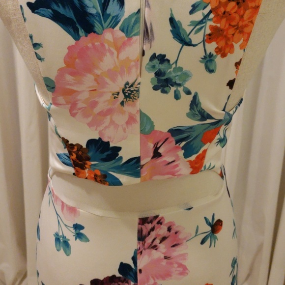 Floral Dress with Mesh Inserts - Picture 6 of 8